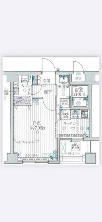 東京都台東区北上野2丁目の賃貸マンションの間取り