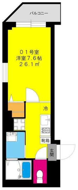 東京都台東区浅草橋2丁目の賃貸マンションの間取り