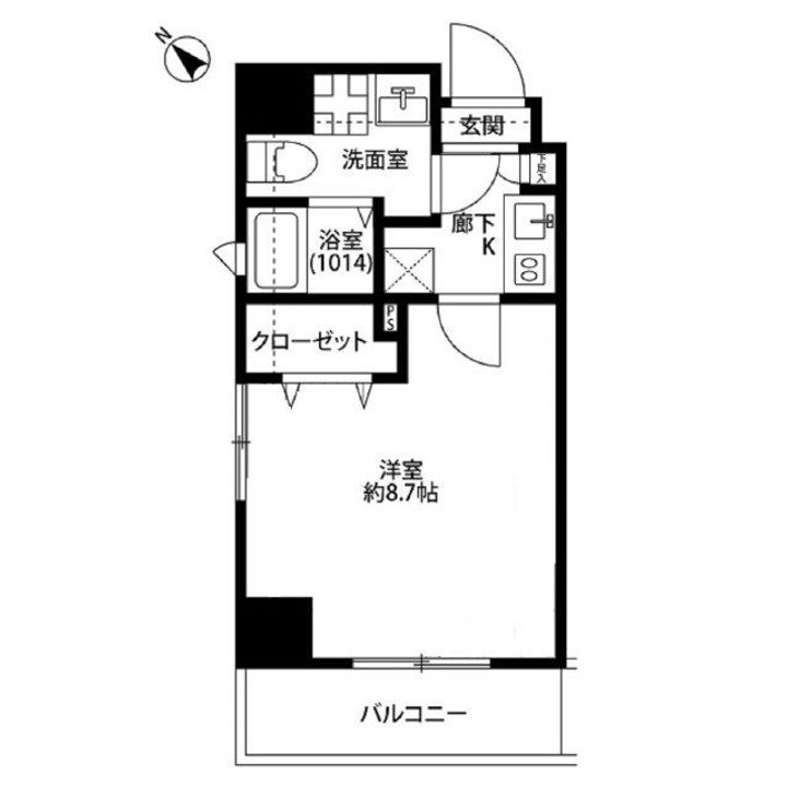 東京都墨田区東駒形1丁目の賃貸マンションの間取り