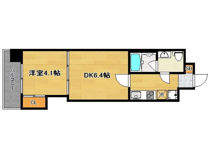 大阪府大阪市西区江戸堀1丁目の賃貸マンションの間取り