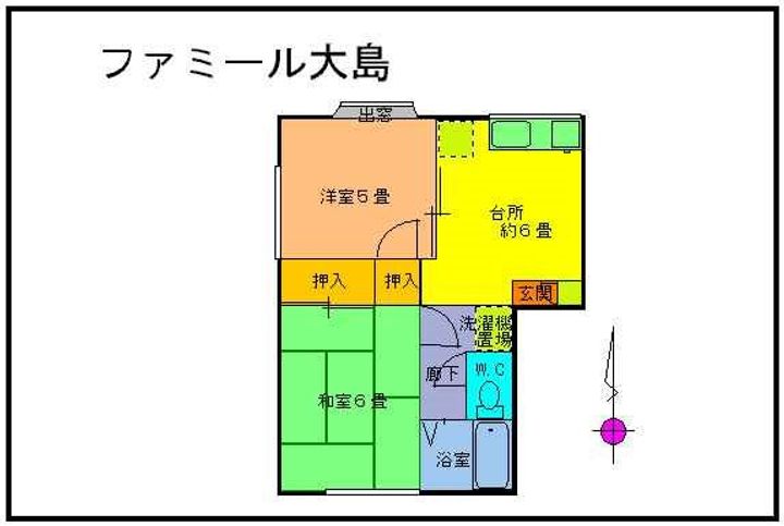 ファミール大島202の地図