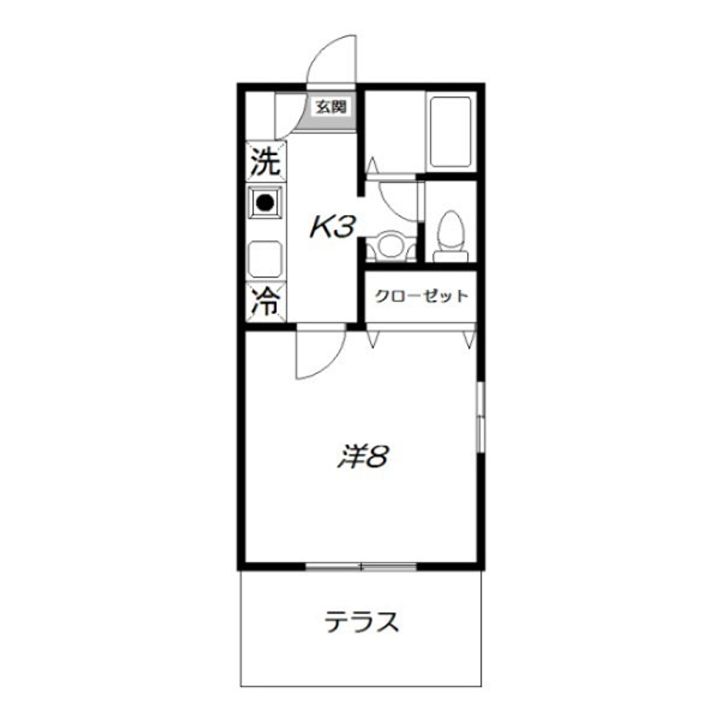 栗山プチシャトーIII106の間取り