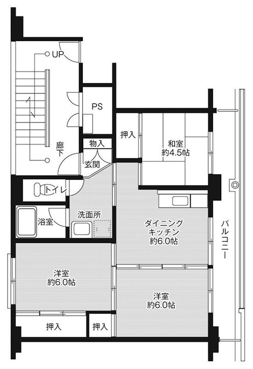 ビレッジハウス深谷2号棟の間取り