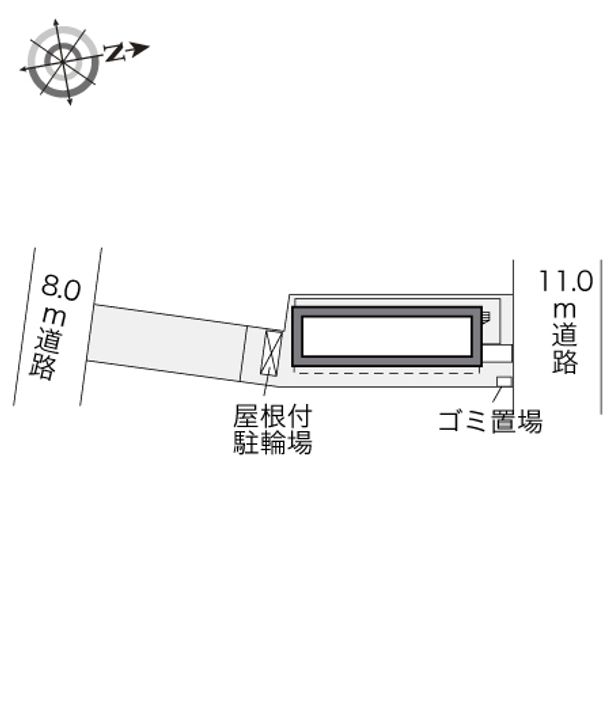 レオパレスクララ九条の地図