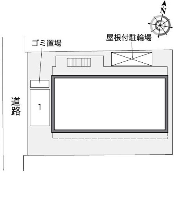 レオパレス中川西の地図
