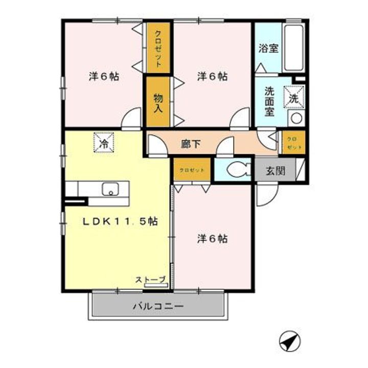 ラ・シャンブレ Bの間取り