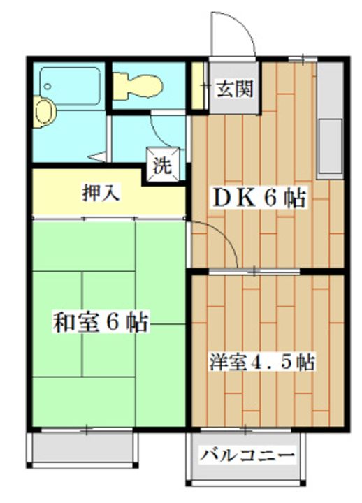 大阪府高槻市清福寺町の賃貸アパートの間取り