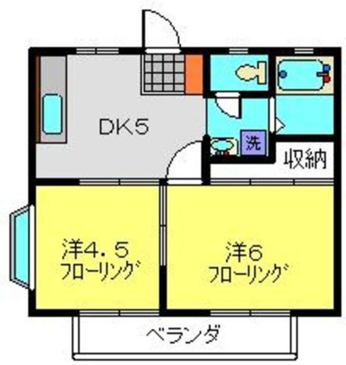 セントバレーA棟101の間取り