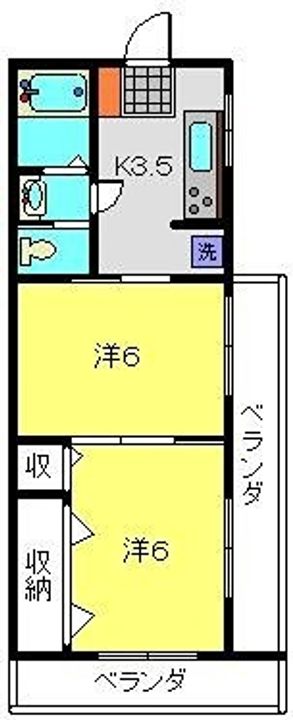 マリナーズプラザ東蒔田の間取り