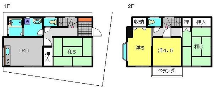 神奈川県横浜市磯子区磯子8丁目(一戸建)の賃貸物件1の間取り