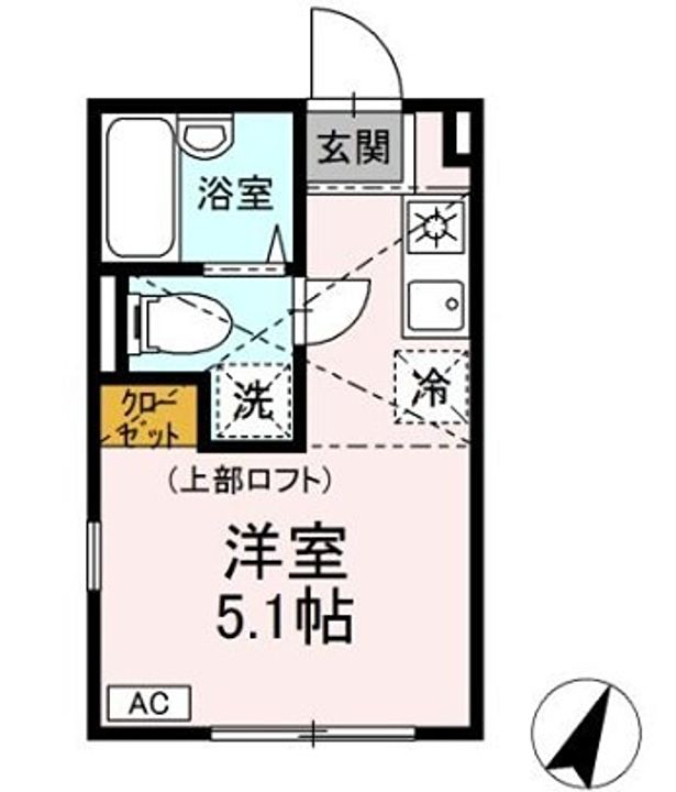 ハイツ岡沢A203の間取り