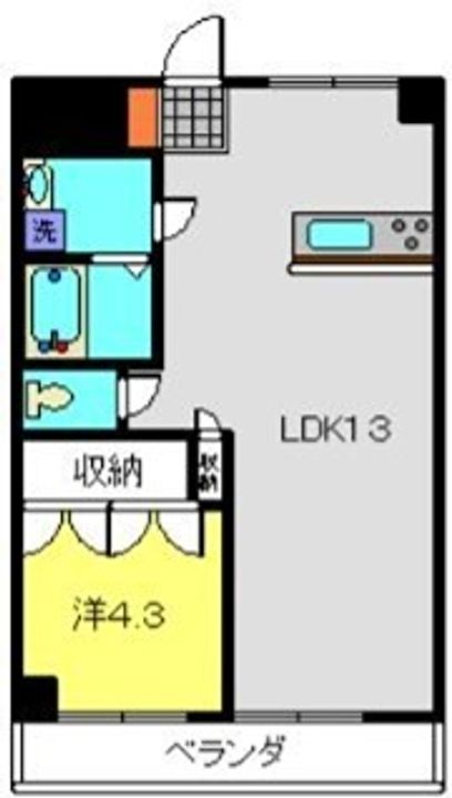 新山下三番館202の間取り