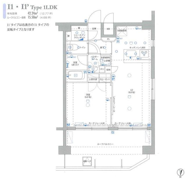 グロース錦糸町ミルーナヒルズ504の間取り