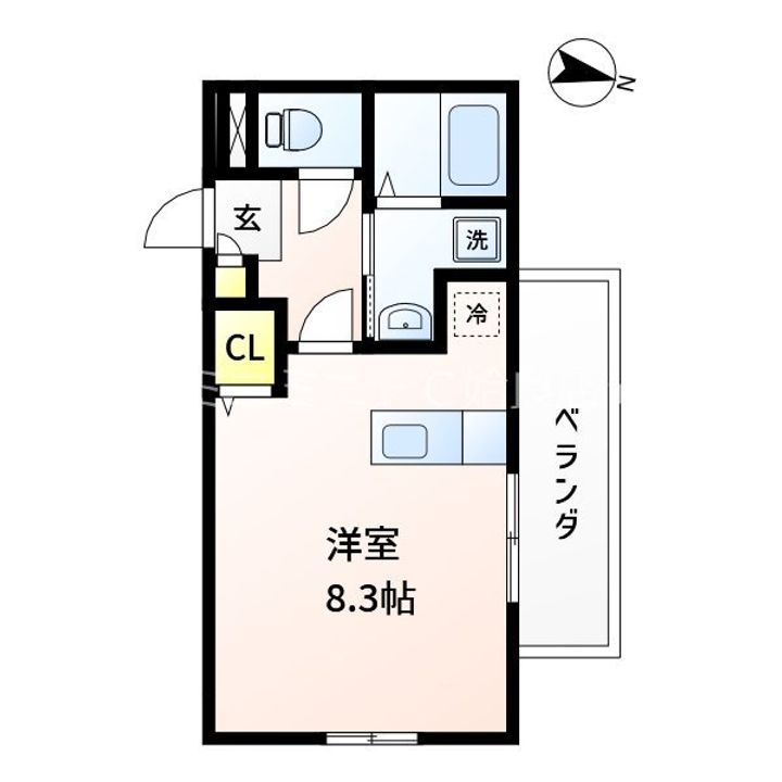 鹿児島県姶良市東餅田の賃貸マンションの間取り