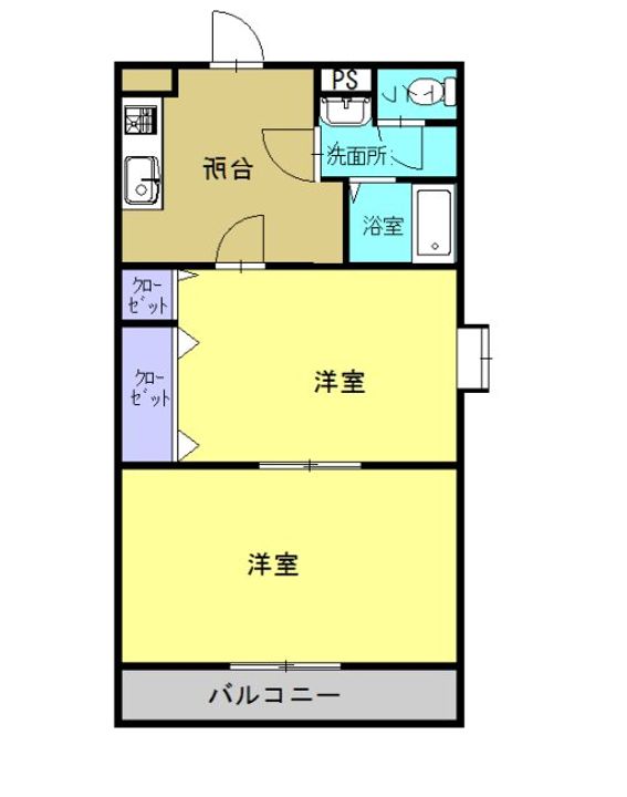 サザン姶良202の間取り