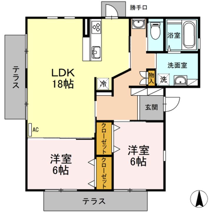熊本県熊本市中央区世安3丁目(一戸建)の賃貸物件の間取り