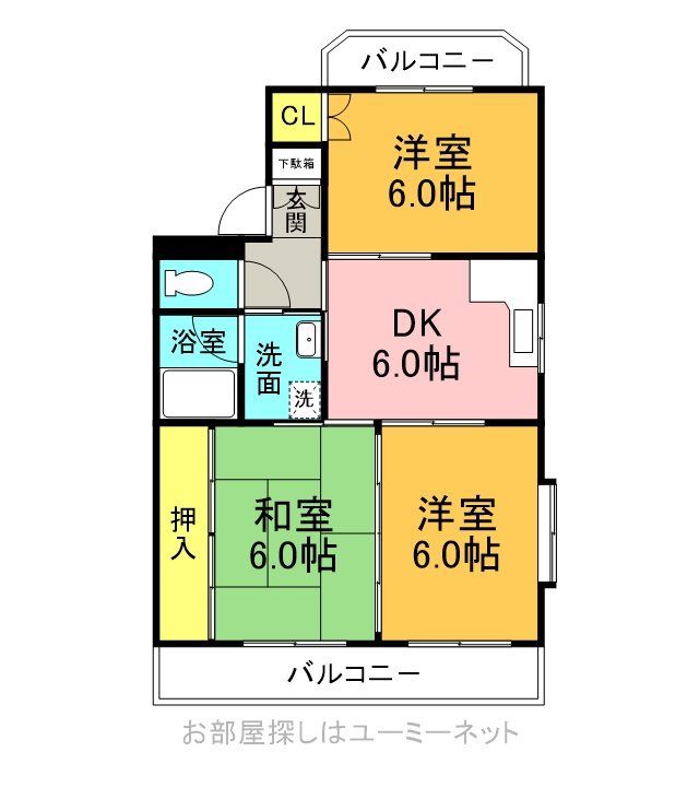 Jヒルズ吉野の間取り