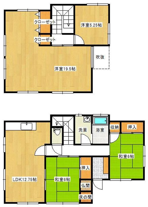 鹿児島県鹿児島市吉野町(一戸建)の賃貸物件の間取り