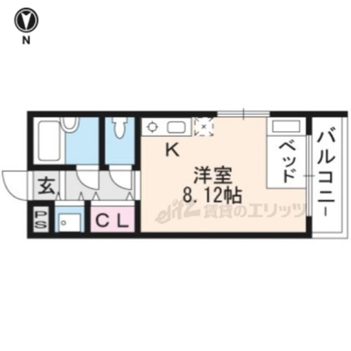 フラワー レジデンス HARE祇園305の間取り