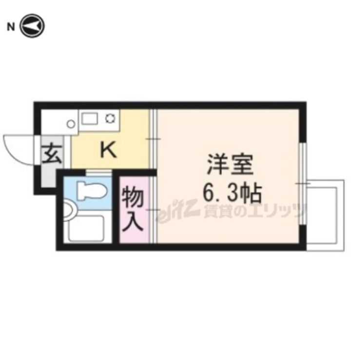 レザン四条大宮303の間取り