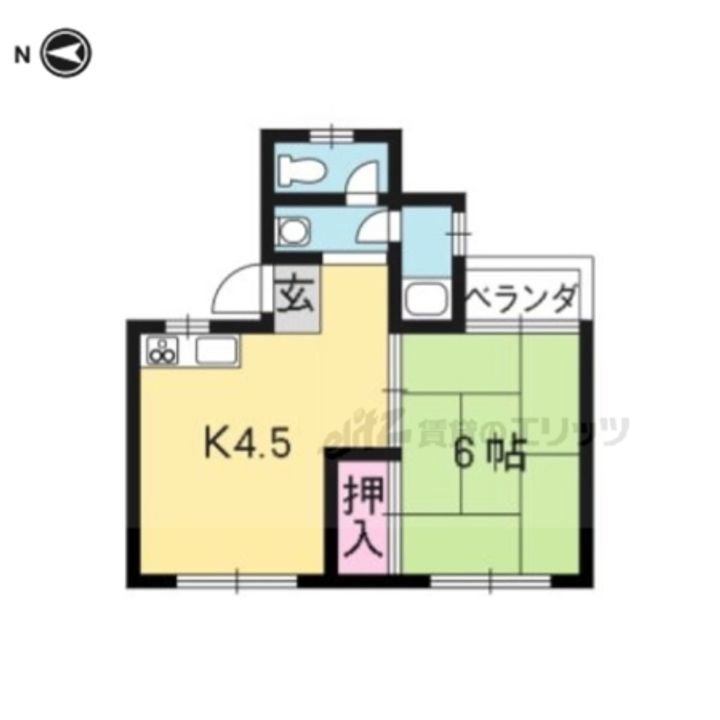 御土居マンション1F-2の間取り