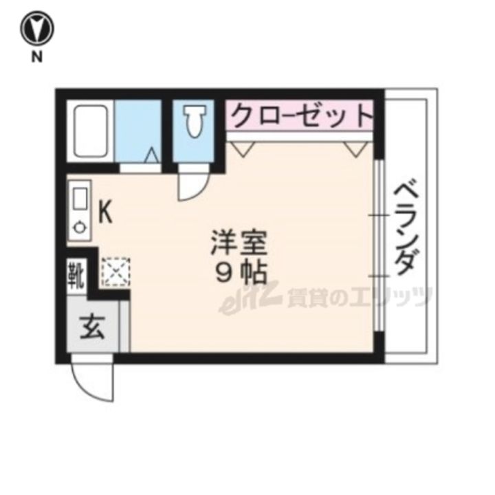 コーポ・ラ・メールB-1の間取り