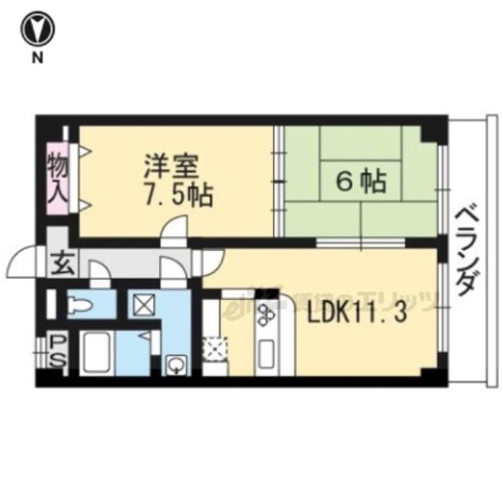 ラルージュ平岡102の間取り