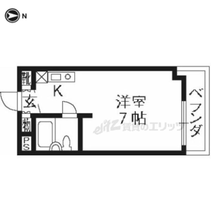 ダイヤモンドハウス西院N601の間取り