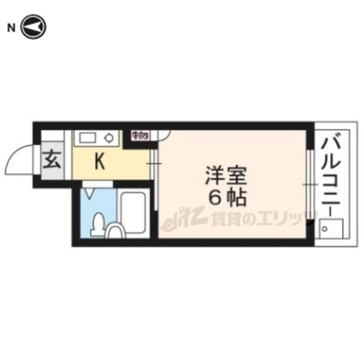 ナルド北白川302の間取り