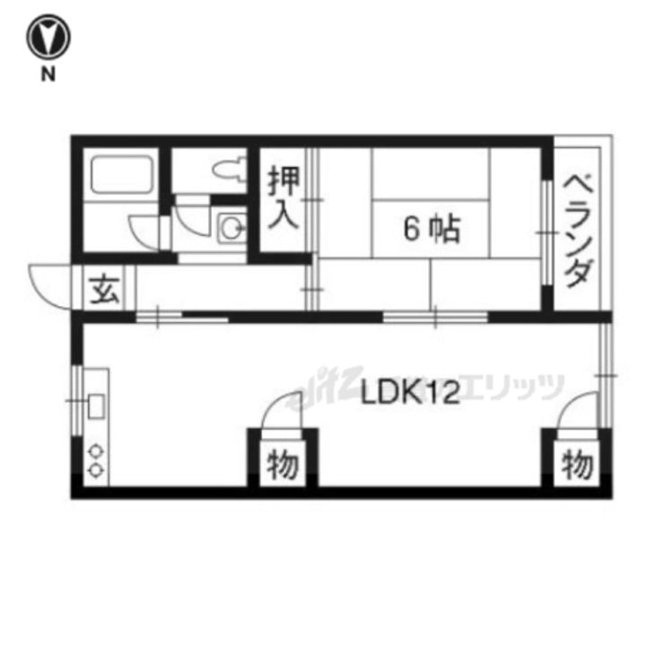 パールハイツ祇温212の間取り