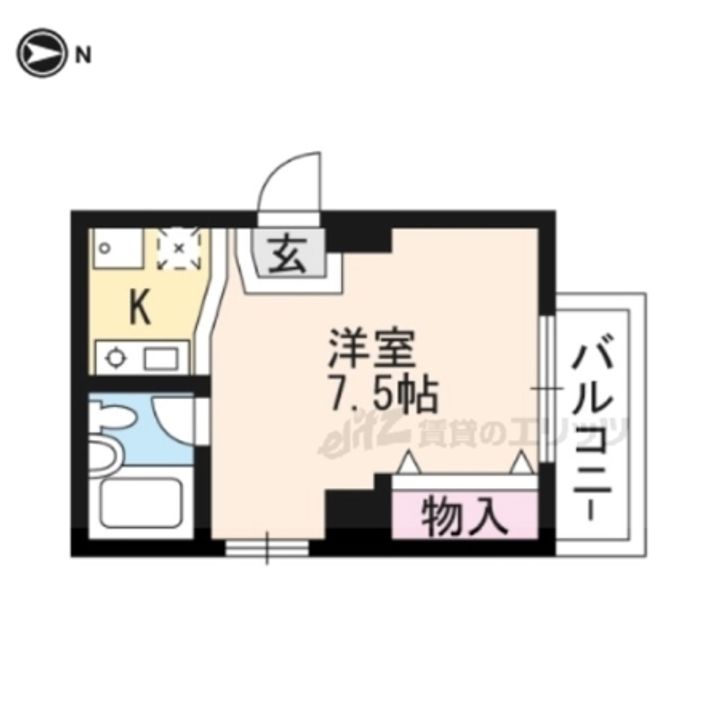 イルソーレ京都山科405の間取り