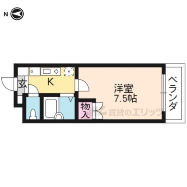 クリスタル北山208の間取り