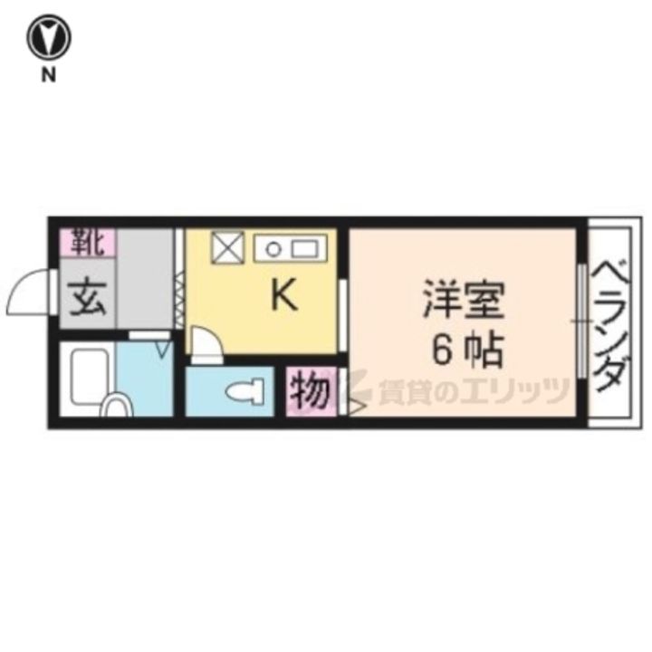 衣笠ハイツ303の間取り