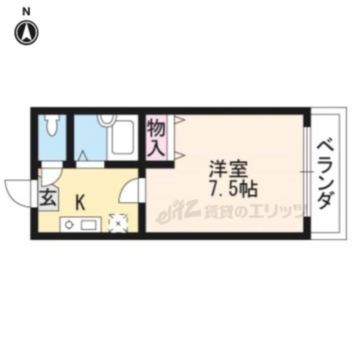 カーサフォレスト西賀茂101の間取り