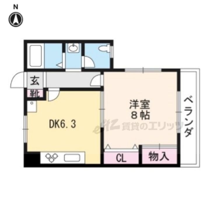 グランミュゼ北野207の間取り