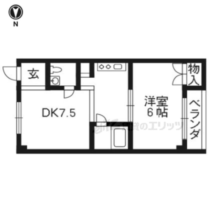 マンションいそい常盤の間取り
