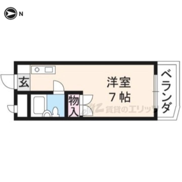 アークハイツ嵯峨嵐山401の間取り