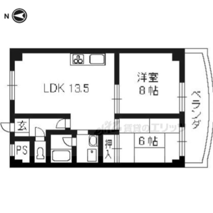 宇治プラザ603の間取り