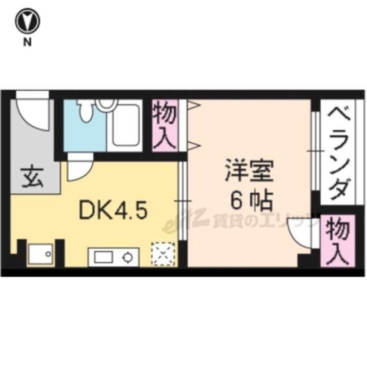 ドゥエル嵯峨の荘401の間取り