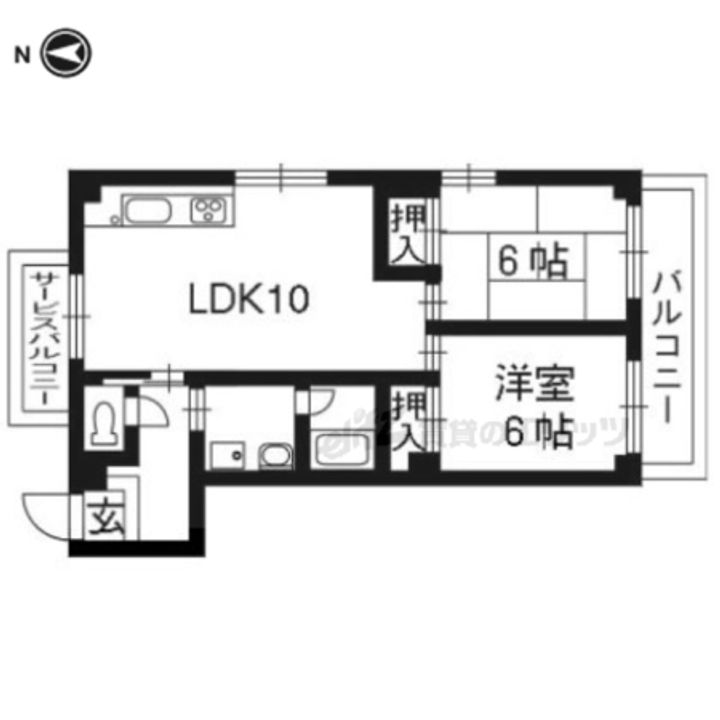 クレスト桂坂301の間取り