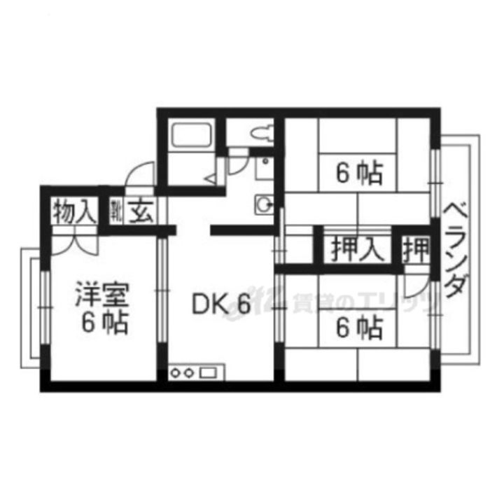 オレンジハイツA棟の間取り