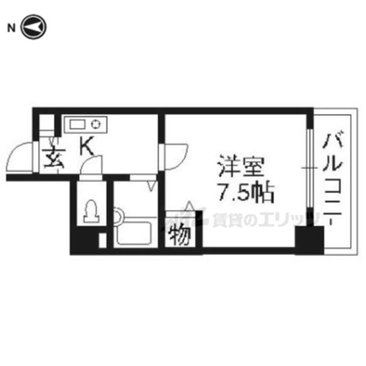 エリーフラッツ西洞院501の間取り