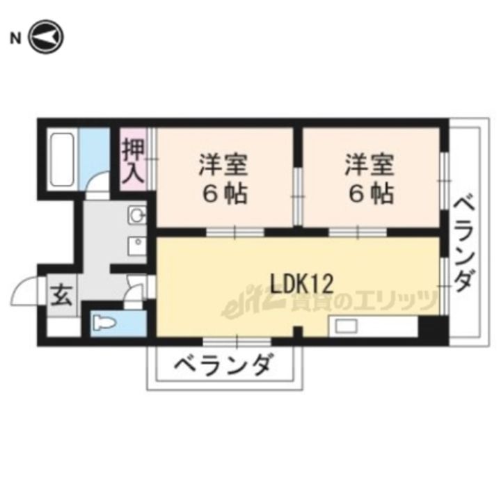 第21長栄コーポ小山403の間取り