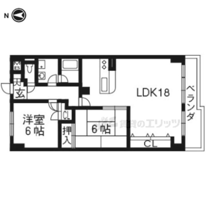 Requie上桂301の間取り