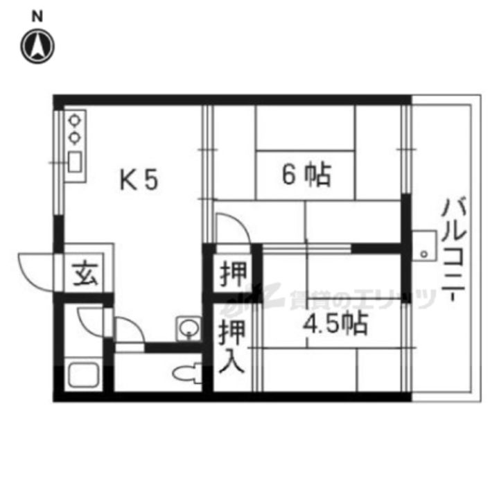 堂の池ハイツ202の間取り