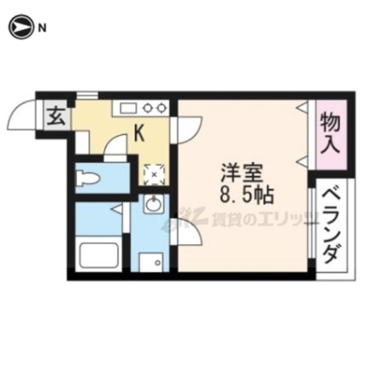 グランコスモ御所東501の間取り
