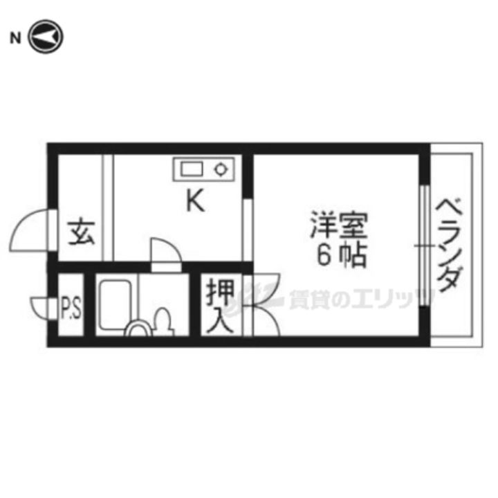 グランドール新田辺203の間取り
