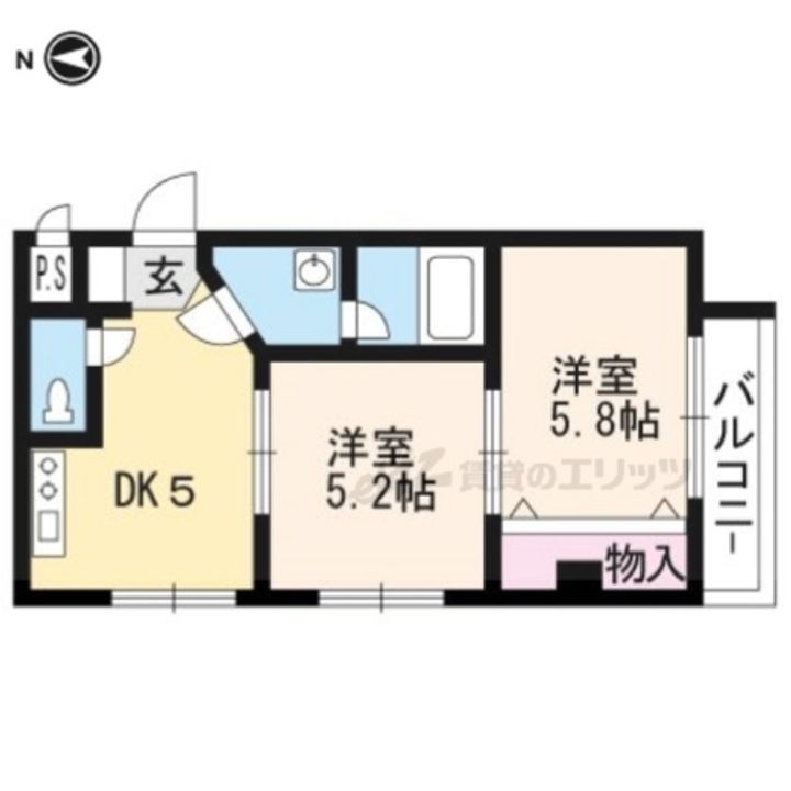 松山サザンクロス302の間取り