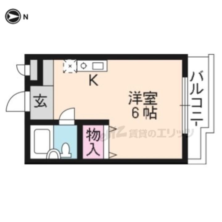 プルシャン山科303の間取り