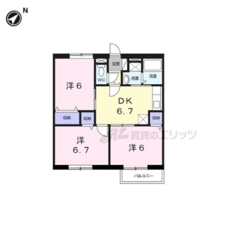 グランドフォレスト205の間取り